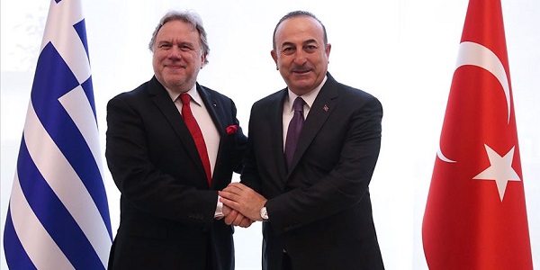 Réunion du ministre des Affaires étrangères, Mevlüt Çavuşoğlu, avec le ministre des Affaires étrangères de Grèce, Georgios Katrougalos, 21 mars 2019