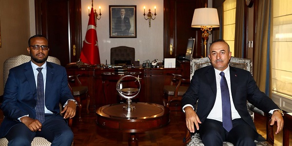 Foreign Minister Mevlüt Çavuşoğlu met with Said Hussein Iid, Minister of Agriculture of Somalia, 28 September 2017