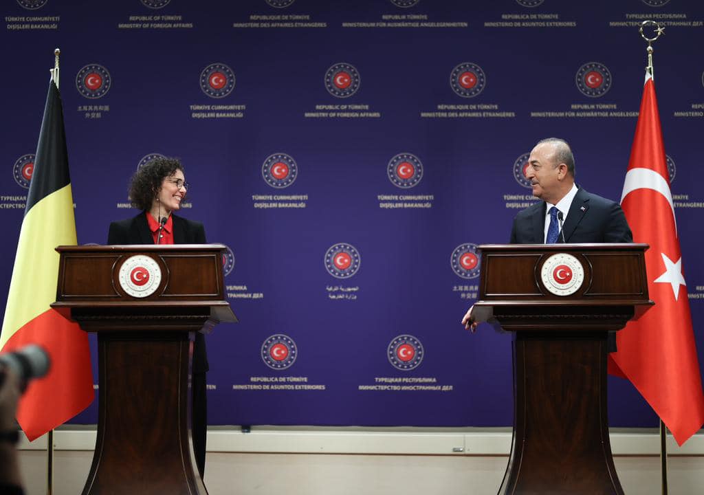 Treffen von Außenminister Mevlüt Çavuşoğlu mit Ian Minister für