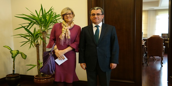 Deputy Minister of Foreign Affairs Ambassador Ahmet Yıldız received H.E. Paula Leal Da Silva, Ambassador of Portugal to Turkey, 17 March 2017