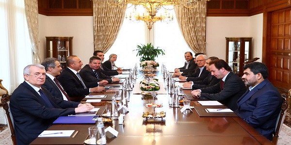 Foreign Minister Çavuşoğlu met with General Coordinator of the Syrian Opposition's High Negotiations Committee Riyad Hijab, 24 April 2017, Ankara