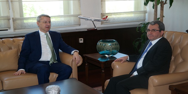 Deputy Foreign Minister Ambassador Ahmet Yıldız Recieved Ambassador George Ciamba, Secretary of State for Bilateral and Strategic Affairs within the Euro-Atlantic Area of Romania, 20 April 2017