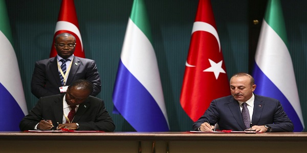 Agreement between Turkey and Sierra Leone on mutual abolition of visas for diplomatic passport holders was signed on 10 May 2017