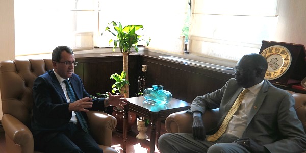 Deputy Foreign Minister Ambassador Ahmet Yıldız met with Hilary Onek, Minister for Relief, Disaster Preparedness and Refugees of the Republic of Uganda, 15 June 2017