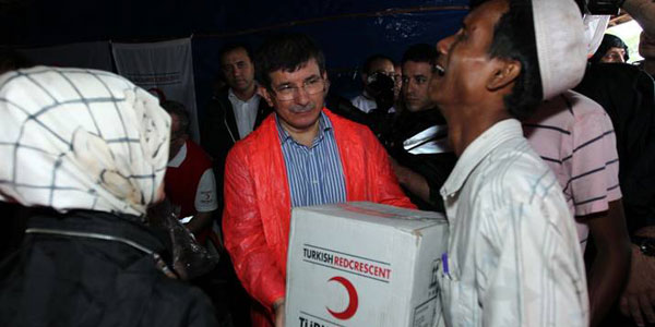 Turkish aid, the first international aid aside from the UN was reached out to the Rakhine region.