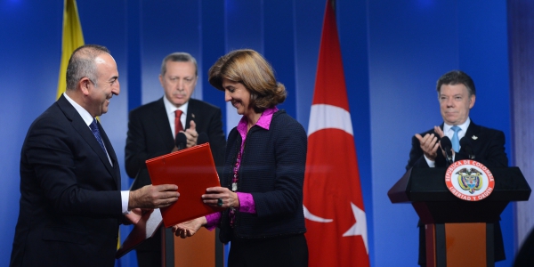 Foreign Minister Çavuşoğlu accompanies President Erdoğan on a visit to Colombia, Cuba and Mexico.