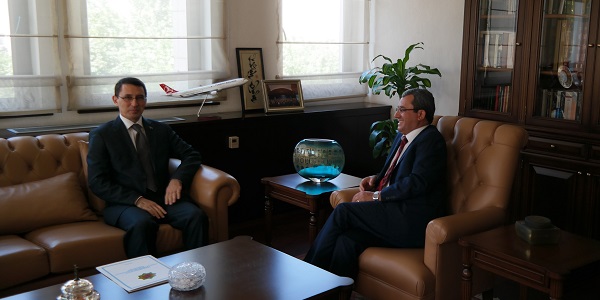 Deputy Foreign Minister Ambassador Ahmet Yıldız received the Ambassador of Turkmenistan on 10 August 2017