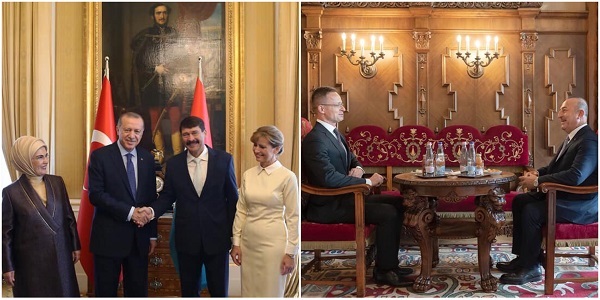 Le ministre des Affaires étrangères Mevlüt Çavuşoğlu a accompagné le Président Erdoğan lors de sa visite en Hongrie, 8-9 octobre 2018