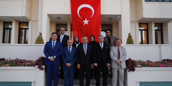Le ministre des Affaires étrangères, Mevlüt Çavuşoğlu, a rencontré les députés turcomans élus au Parlement irakien, 19 septembre 2018