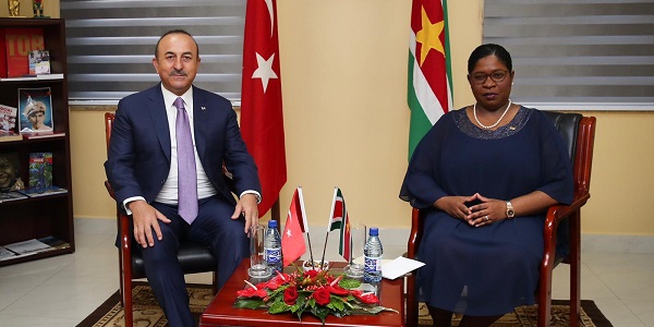 Foreign Minister Mevlüt Çavuşoğlu visited Suriname, 21 September 2018