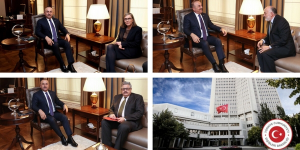 Dışişleri Bakanı Mevlüt Çavuşoğlu’nun Finlandiya, Sırbistan ve Rusya Federasyonu’nun Ankara Büyükelçilerini kabulü, 8 Şubat 2018