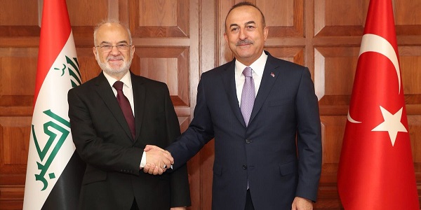 Foreign Minister Mevlüt Çavuşoğlu met with Foreign Minister Ibrahim Al-Jaafari of Iraq, 4 May 2018