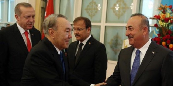 Foreign Minister Çavuşoğlu accompanied President Erdoğan during his visit to Kazakhstan, 8-10 September 2017