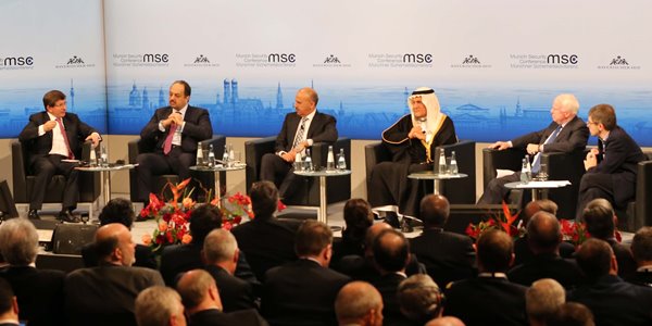 Foreign Minister Davutoğlu attends the Munich Security Conference panel on Middle East