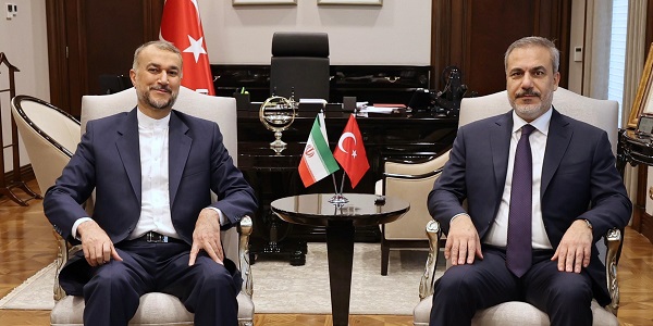 Meeting of Foreign Minister Hakan Fidan with Minister of Foreign Affairs of Iran, Hossein Amir Abdollahian, 1 November 2023, Ankara
