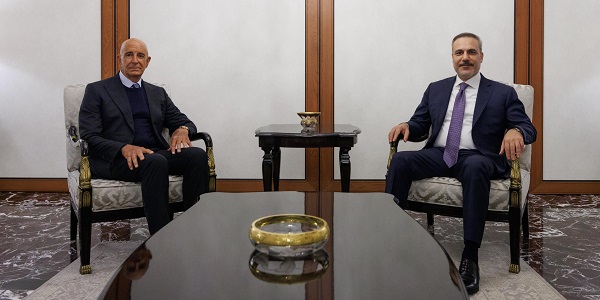 Minister of Foreign Affairs Hakan Fidan received Tom Barrack, U.S. Ambassador to Türkiye and Special Envoy for Syria, 13 January 2026, Ankara