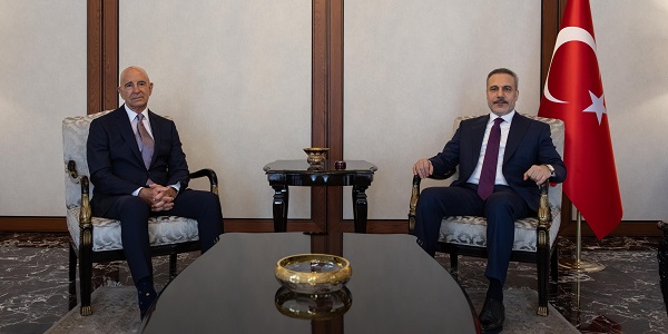 Minister of Foreign Affairs Hakan Fidan received Tom Barrack, U.S. Ambassador to Türkiye and Special Envoy for Syria, 6 April 2026, Ankara