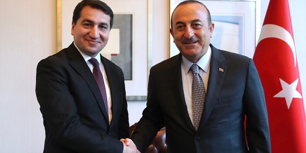 Meeting of Foreign Minister Çavuşoğlu with Hikmet Hajiyev, Head of Foreign Policy  Department of the Presidential Administration of Azerbaijan, 18 June 2019