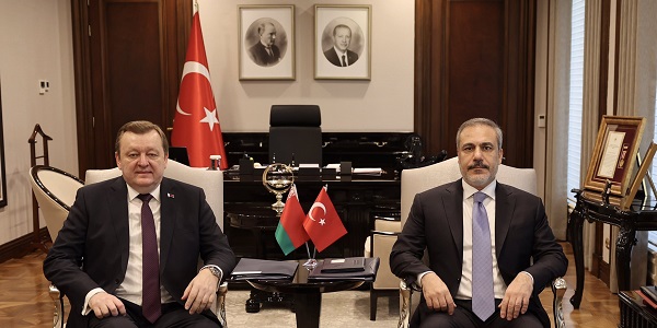 Meeting of Minister Hakan Fidan with Sergei Aleinik, Minister of Foreign Affairs of Belarus, 7 November 2023, Ankara