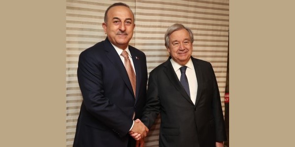 Sayın Bakanımızın BM Genel Sekreteri António Guterres ile görüşmesi, 4 Mart 2023, Doha