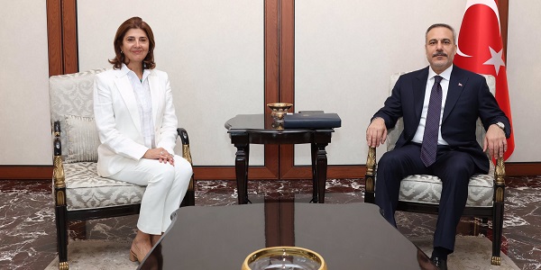Minister of Foreign Affairs Hakan Fidan received María Angela Holguín Cuéllar, Personal Envoy of the UN Secretary-General on Cyprus, 15 June 2026, Ankara