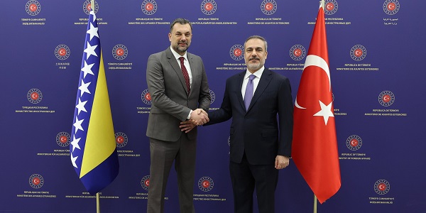 Minister Hakan Fidan met with Elmedin Konakovic, Minister of Foreign Affairs of Bosnia and Herzegovina, 16 November 2023, Ankara