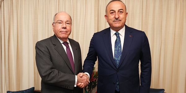 Meeting of Foreign Minister Mevlüt Çavuşoğlu with Mauro Vieira, Minister of Foreign Affairs of Brazil, 2 March 2023, New Delhi