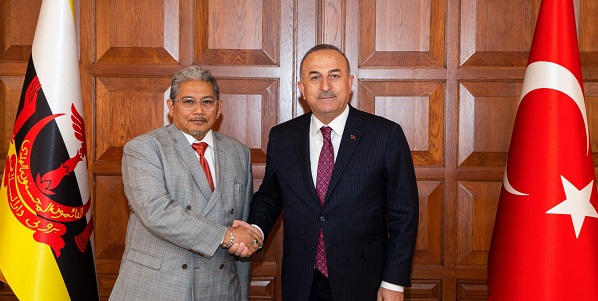 Meeting of Foreign Minister Mevlüt Çavuşoğlu with Erywan Yusof, Minister of Foreign Affairs of Brunei, 3 March 2023, Ankara