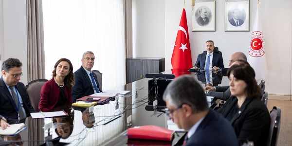 مشاركة السيد وزير الخارجية التركية هاكان فيدان في اجتماع عبر الإنترنت حول مضيق هرمز، 2 أبريل/ نيسان 2026، أنقرة