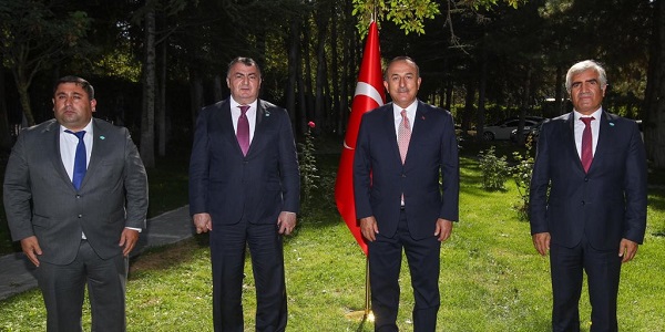 Meeting of Foreign Minister Mevlüt Çavuşoğlu with Ziyatdin Kassanov, President of ten World Ahiska Turks Union, 16 September 2020