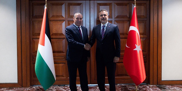 Minister of Foreign Affairs Hakan Fidan met with Hussein Al Sheikh, Vice President of the State of Palestine, 31 March 2026, Ankara
