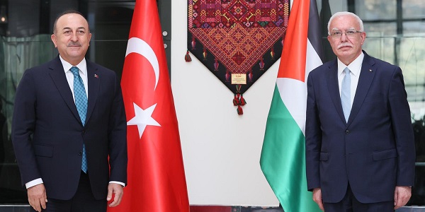 Visite du ministre des Affaires étrangères Mevlüt Çavuşoğlu en Palestine, 24 mai 2022