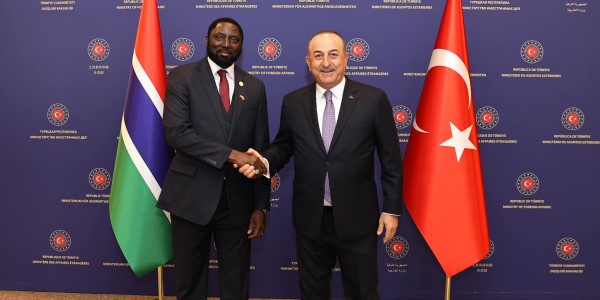 Meeting of Foreign Minister Mevlüt Çavuşoğlu with Mamadou Tangara