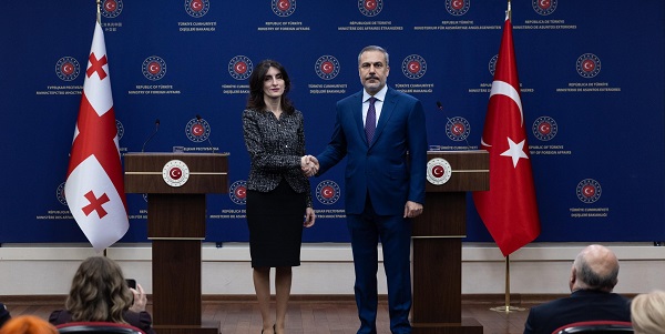 Minister of Foreign Affairs Hakan Fidan met with Maka Botchorishvili, Minister of Foreign Affairs of Georgia, 26 February 2025, Ankara