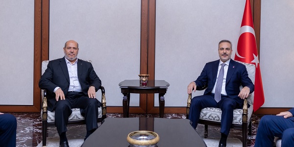 Minister of Foreign Affairs Hakan Fidan met with Hamas delegation headed by Halil el-Hayya, Chief of Hamas Political Bureau, 29 July 2026, Ankara