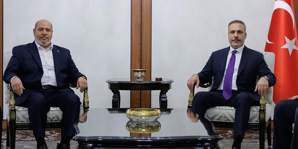 اجتماع السيد وزير الخارجية التركية هاكان فيدان مع وفد حماس برئاسة عضو المكتب السياسي لحماس خليل الحية، 26 يناير/ كانون الثاني 2026، أنقرة