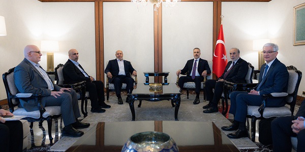 Minister of Foreign Affairs Hakan Fidan met with Hamas delegation headed by Halil el-Hayya, Member of Hamas Political Bureau, 31 March 2026, Ankara