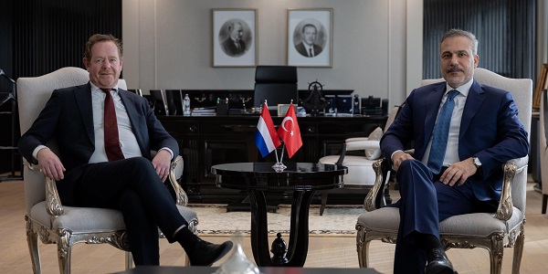 Minister of Foreign Affairs Hakan Fidan met with David van Weel, Minister of Justice and Security of the Kingdom of the Netherlands, 1 April 2026, Ankara