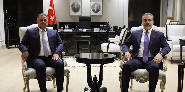 استقبال وزير الخارجية السيد هاكان قيدان زعيم تحالف السيادة العراقي السيد خميس الخنجر، 28 أكتوبر/ تشرين الأول 2025، أنقرة