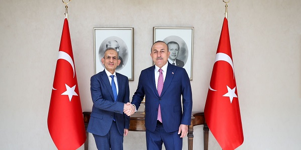 Meeting of Foreign Minister Mevlüt Çavuşoğlu with Hasan Turan, Head of the Iraqi Turkmen Front, 25 April 2023, Ankara
