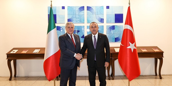Meeting of Foreign Minister Mevlüt Çavuşoğlu with Antonio Tajani, Deputy Prime Minister and Minister of Foreign Affairs and International Cooperation of Italy,  13 January 2023
