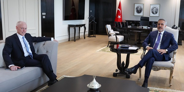 Minister of Foreign Affairs Hakan Fidan received David Morrison, Senior Diplomatic and International Affairs Advisor to the Prime Minister of Canada, 5 May 2026, Ankara
