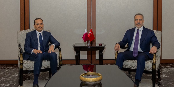 اجتماع السيد وزير الخارجية التركية هاكان فيدان مع رئيس الوزراء ووزير خارجية دولة قطر، الشيخ محمد بن عبد الرحمن آل ثاني، 11 فبراير/ شباط 2026، أنقرة