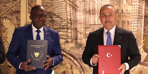 Meeting of Foreign Minister Mevlüt Çavuşoğlu with Foreign Minister Christophe Lutundula Apala of the Democratic Republic of the Congo, 13 May 2022