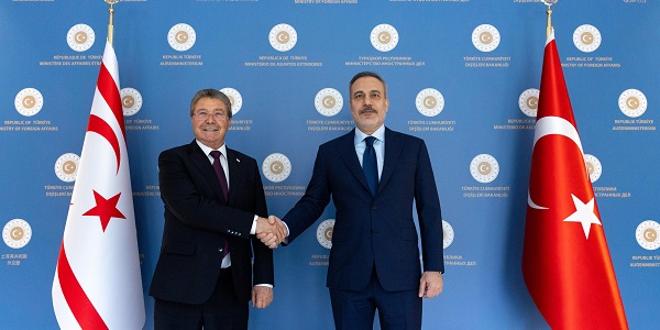 Minister of Foreign Affairs Hakan Fidan met with Ünal Üstel, Prime Minister of the Turkish Republic of Northern Cyprus, 10 April 2026, Ankara