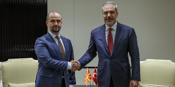 Außenminister Hakan Fidan traf Orhan Murtezani, Minister für europäische Angelegenheiten der Republik Nordmazedonien, 14. Januar 2025, Ankara