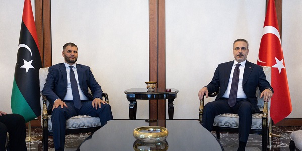 Minister of Foreign Affairs Hakan Fidan received Imad Trabelsi, Deputy Minister of Interior of the Government of National Unity of Libya, 4 August 2026, Ankara
