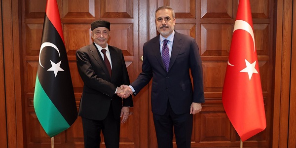 Minister of Foreign Affairs Hakan Fidan hosted Aguila Saleh, Speaker of the Libyan House of Representatives, 13 December 2023, Ankara