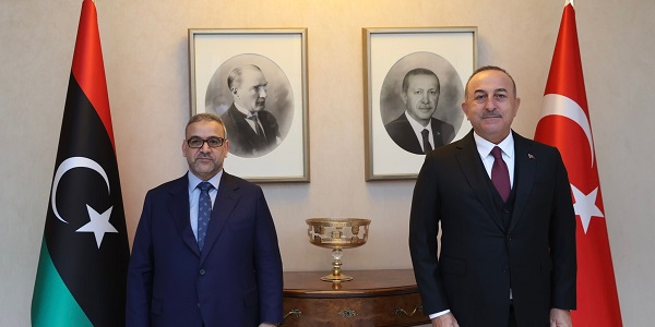 Meeting of Foreign Minister Mevlüt Çavuşoğlu with Khaled al-Mishri, President of High Council of State of Libya, 10 November 2021