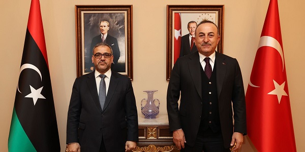 Meeting of Foreign Minister Mevlüt Çavuşoğlu with Khalid al-Mishri, President of the High Council of State of Libya, 7 February 2022